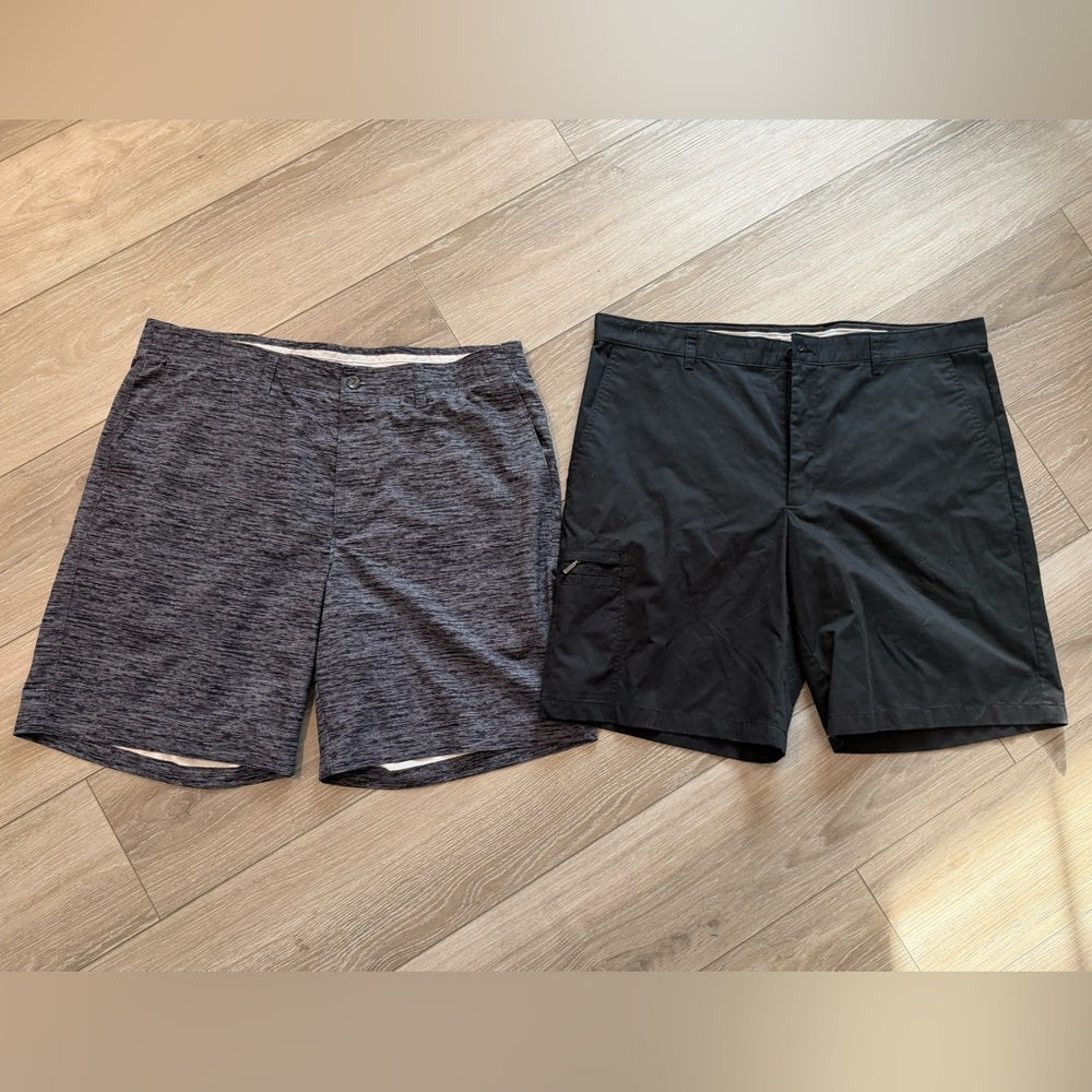 Greg Norman Tasso Elba Five Iron Men’s Shorts Bundle Size 40 Grey/Black